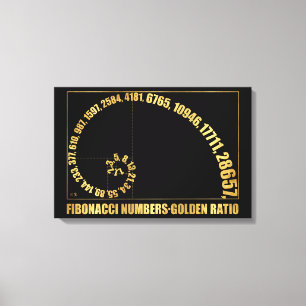 Fibonacci Numbers,  Golden Ratio Canvas Print