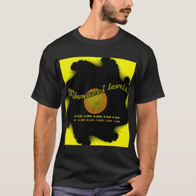Fibonacci Numbers Trading Math Geek Fractal Art T-Shirt (Front)