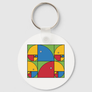 Fibonacci Parrots Keychain