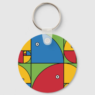 Fibonacci Parrots Keychain