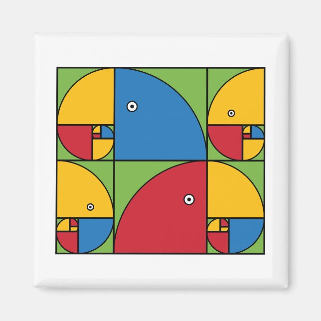 Fibonacci Parrots Magnet (Front)