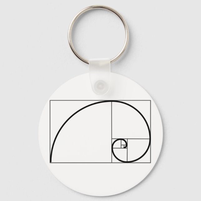 Fibonacci Ratio Keychain (Front)