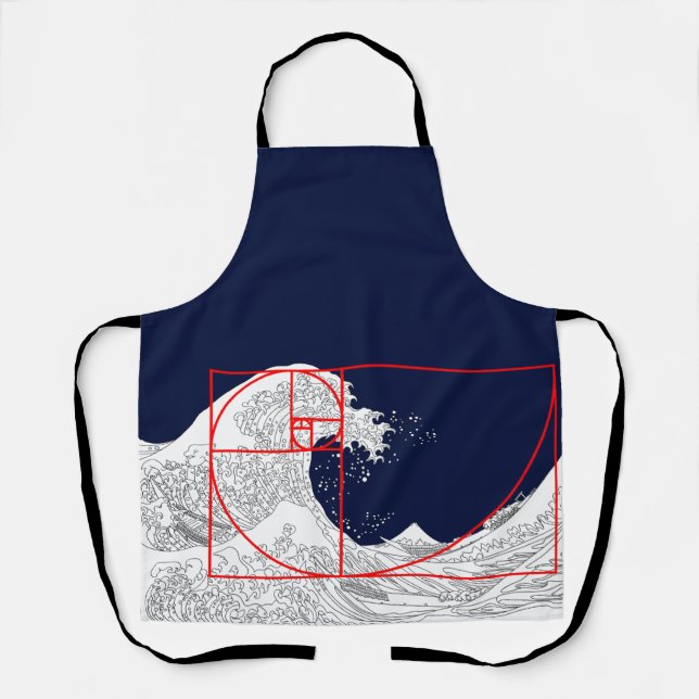 Fibonacci Sequence and The Great Wave Apron (Front)