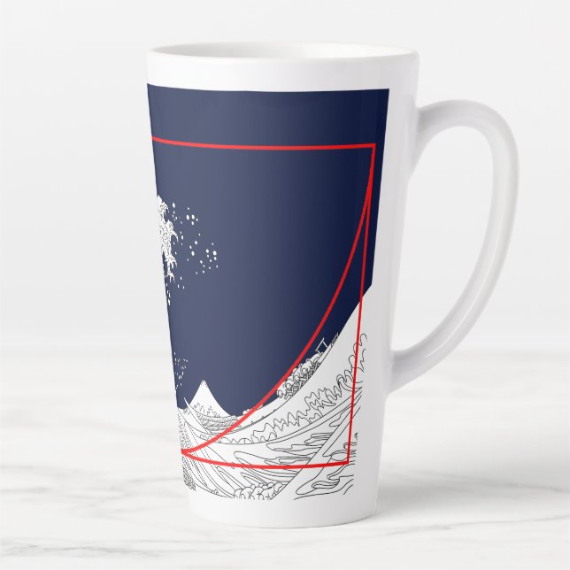 Fibonacci Sequence and The Great Wave Latte Mug (Right)