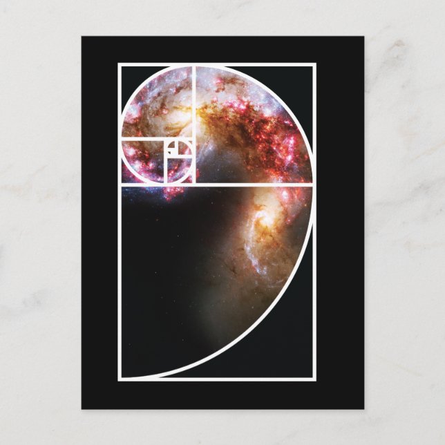 Fibonacci Spiral Galaxy Postcard (Front)
