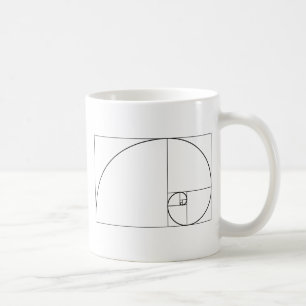 Fibonacci Spiral Golden Ratio Coffee Mug