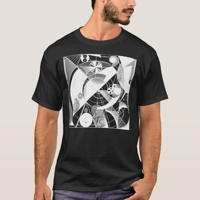 Fibonacci Spiral, Golden Ratio, Sacred Geometry T-Shirt (Front)