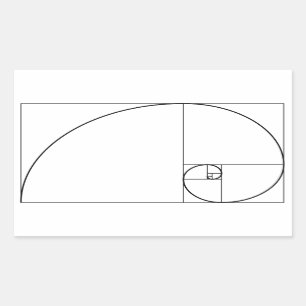 Fibonacci Spiral Golden Ratio Sticker