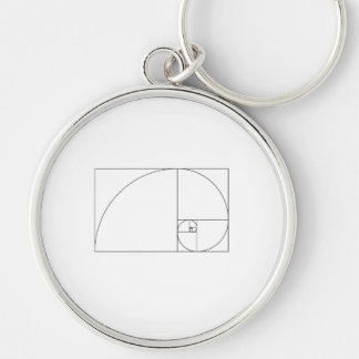 Fibonacci Spiral Keychain