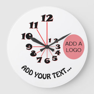 Fibonacci Spiral Large Clock