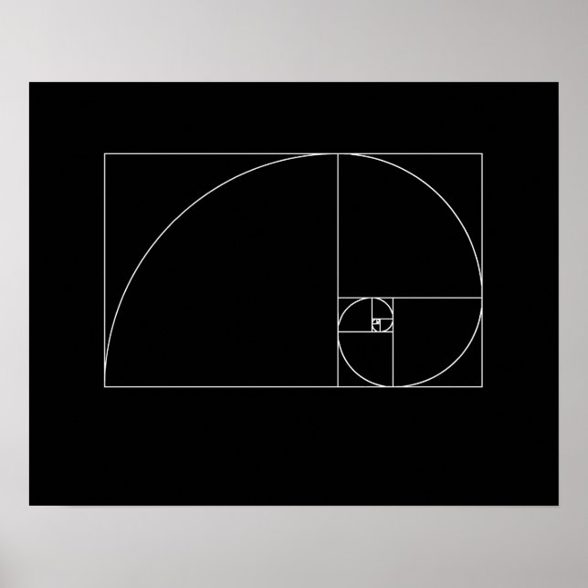 Fibonacci Spiral Poster (Front)