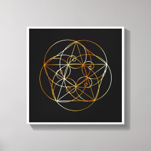 Fibonacci Spiral- The sacred geometry Canvas Print