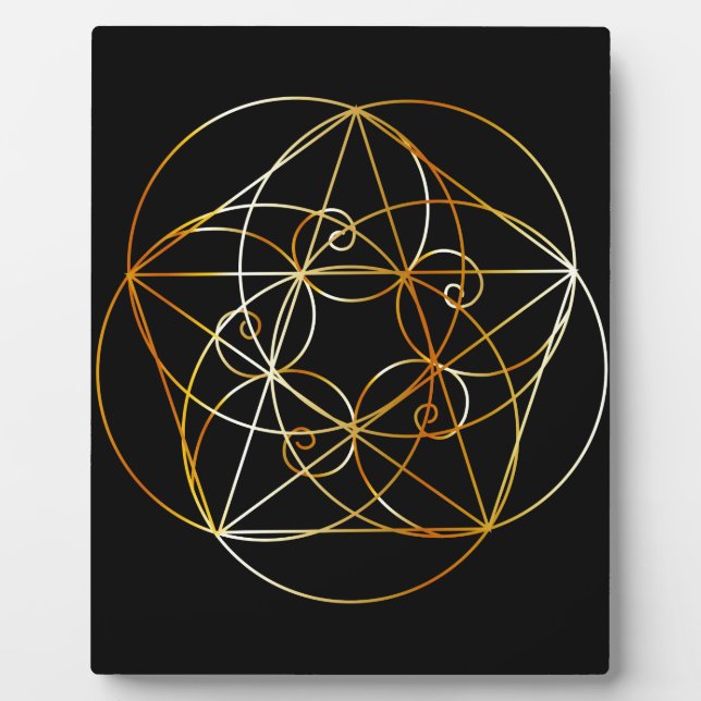 Fibonacci Spiral- The sacred geometry Plaque (Front)