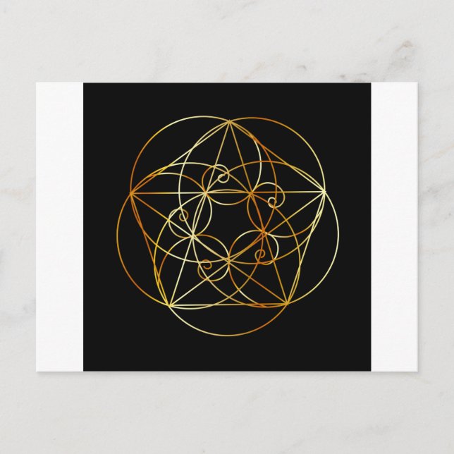 Fibonacci Spiral- The sacred geometry Postcard (Front)