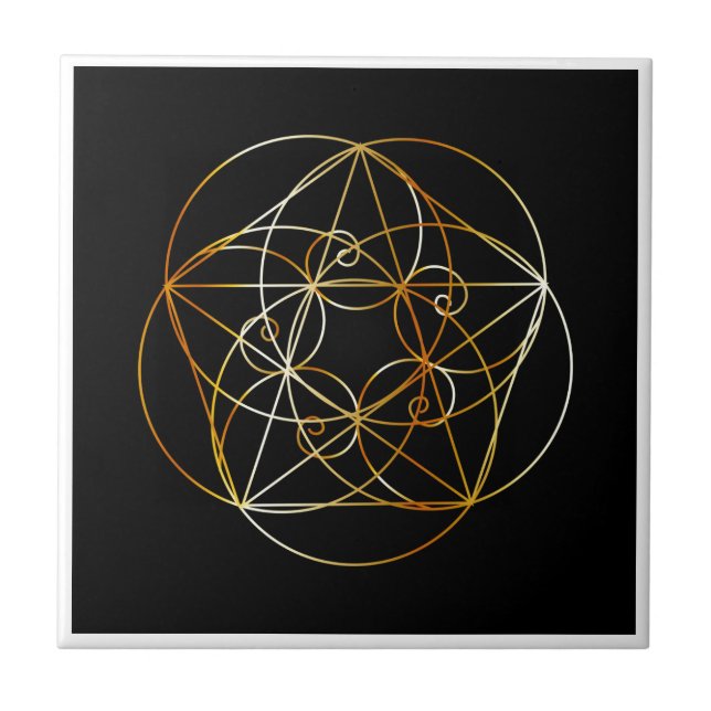 Fibonacci Spiral- The sacred geometry Tile (Front)