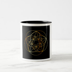 Fibonacci Spiral- The sacred geometry Two-Tone Coffee Mug