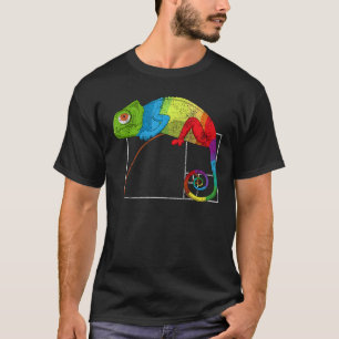 Fibonacci Tag Golden Ratio Math Chameleon Maths te T-Shirt