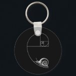 Fibonacci With Snail Mathematics Math Teacher Geom Keychain<br><div class="desc">Fibonacci With Snail Mathematics Math Teacher Geometry T-shirt.png</div>
