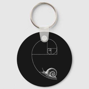 Fibonacci With Snail Mathematics Math Teacher Geom Keychain