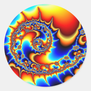 Fibonaccispikeral Classic Round Sticker