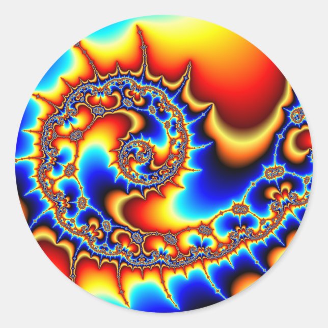 Fibonaccispikeral Classic Round Sticker (Front)