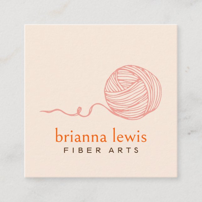Fibre Artist Modern Yarn Square Business Card (Front)