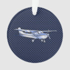 Fibre bleue de carbone de Cessna de chrome