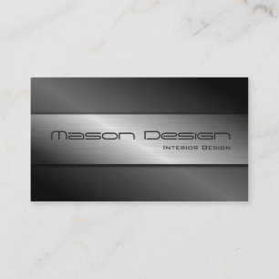 Fibre de carbone et carte de visite en acier