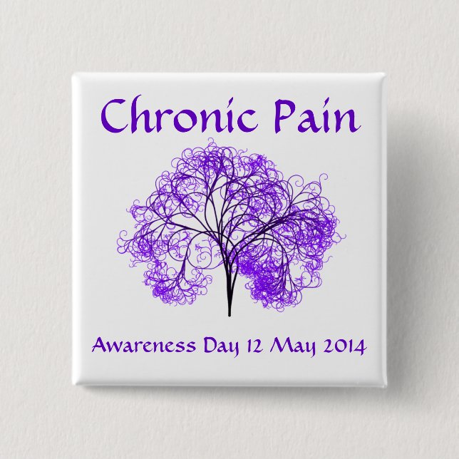 Fibro Awareness Day 2014 2 Inch Square Button (Front)