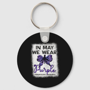 Fibro Awareness Spoonie In May We Wear Purple Butt Keychain