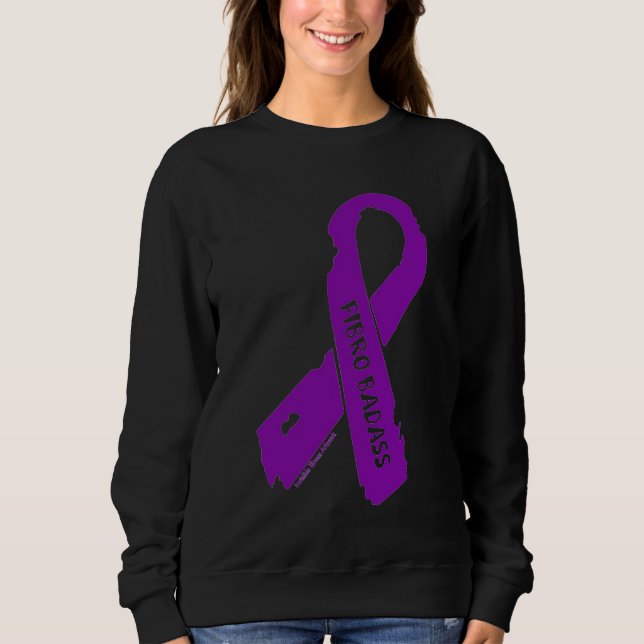 Fibro Badass torn ribbon Sweatshirt (Front)