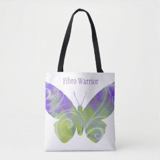 Fibro Butterfly Tote With Black Handles Bag