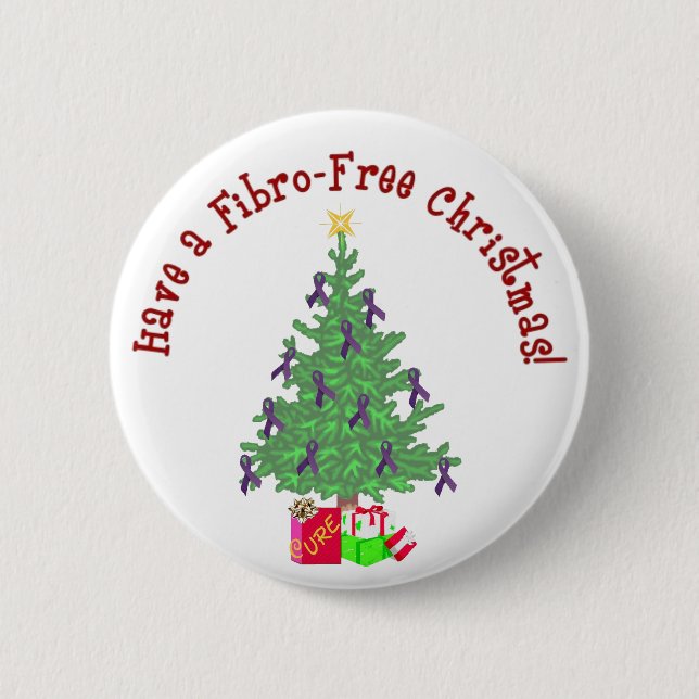 Fibro Tree Christmas pin (Front)