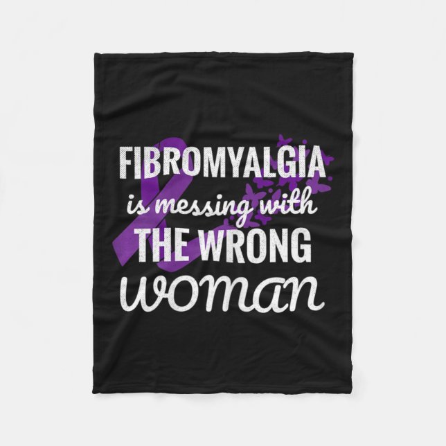 Fibro Warrior 1  Fleece Blanket (Front)