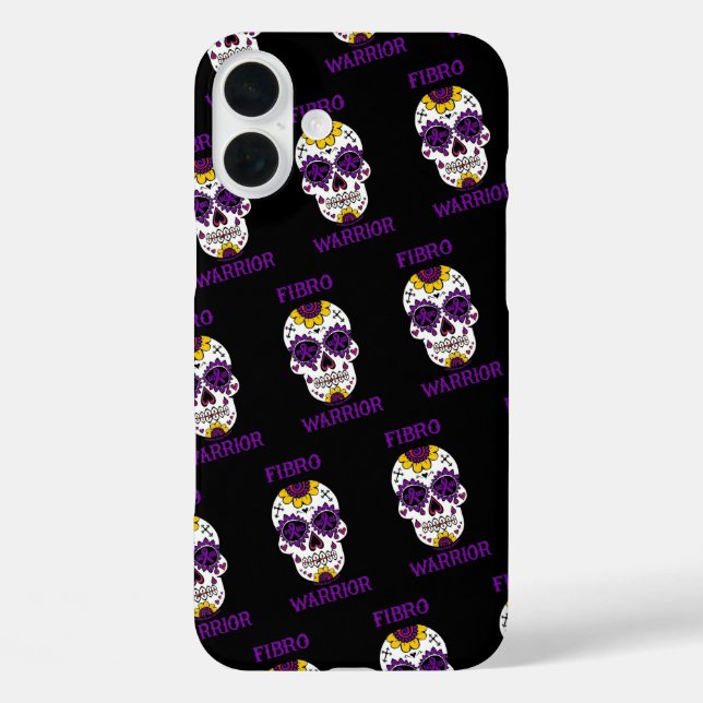 FIBRO WARRIOR sugar skull Case-Mate iPhone Case (Back)