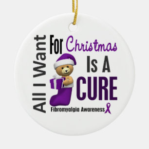 Fibromyalgia All I Want For Christmas Ornaments