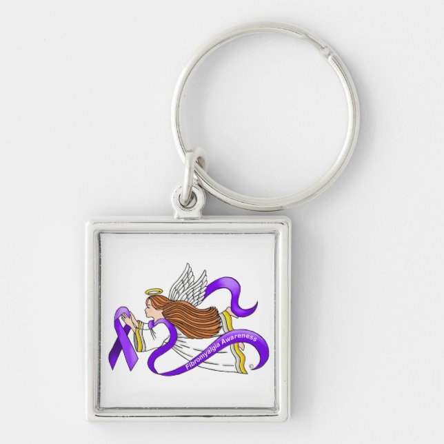 Fibromyalgia Angel Keychain (Front)