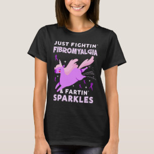 Fibromyalgia appendix cancer unicorn farting T-Shirt