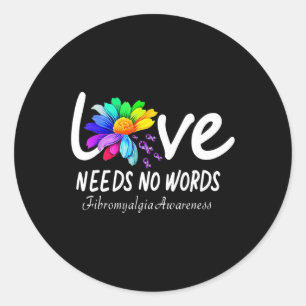 Fibromyalgia Awareness 1 Classic Round Sticker