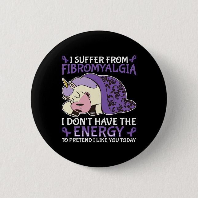 Fibromyalgia Awareness  2 Inch Round Button (Front)