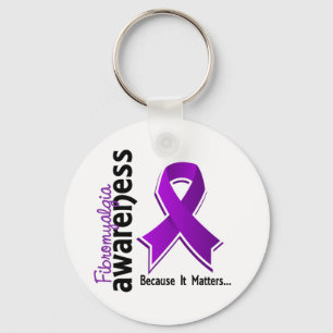 Fibromyalgia Awareness 5 Keychain