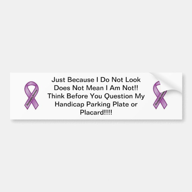Fibromyalgia Awareness Bumper Sticker (Front)