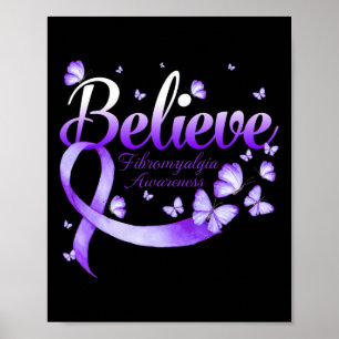 Fibromyalgia Awareness Butterfly 1 Poster