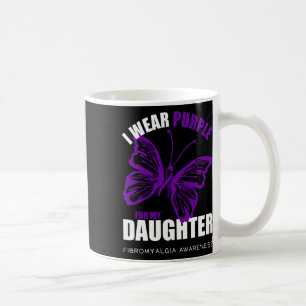 Fibromyalgia Awareness Butterfly Purple Ribbon 1  Coffee Mug