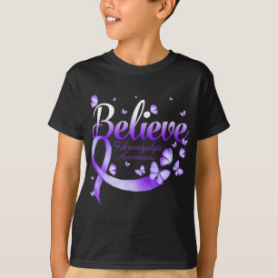 Fibromyalgia Awareness Butterfly  T-Shirt