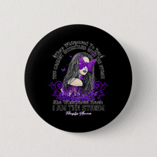 Fibromyalgia Awareness i'm the storm butterfly rib 2 Inch Round Button