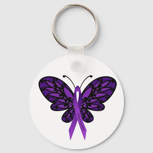 Fibromyalgia Awareness Key Ring (Front)