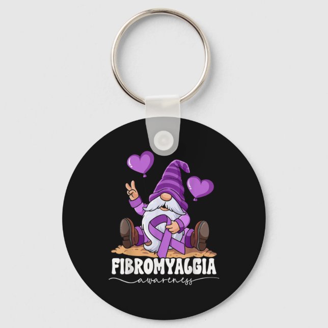 Fibromyalgia Awareness  Keychain (Front)