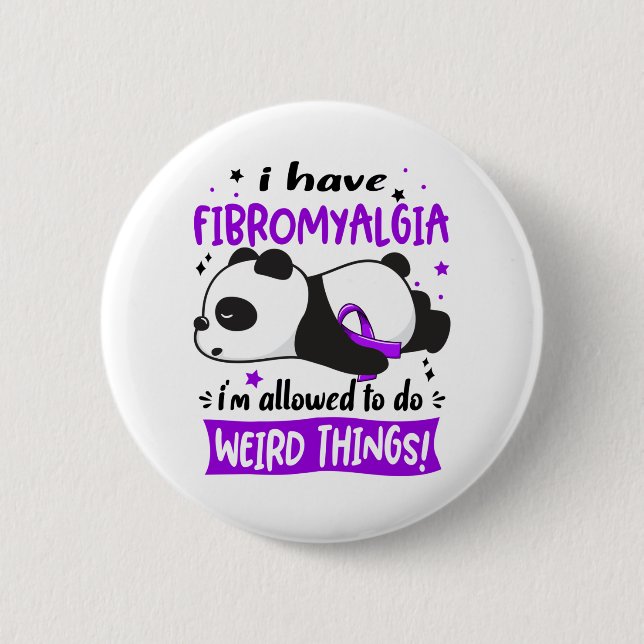 Fibromyalgia Awareness Month Ribbon Gifts 2 Inch Round Button (Front)