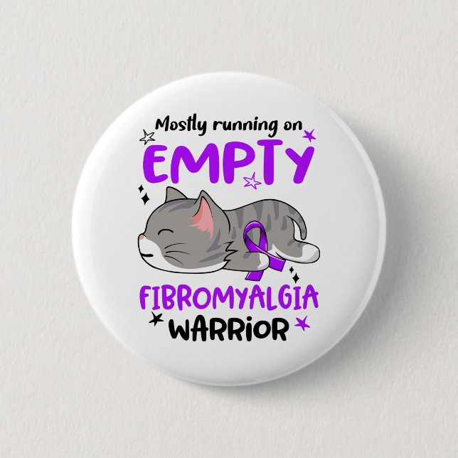 Fibromyalgia Awareness Month Ribbon Gifts 2 Inch Round Button (Front)